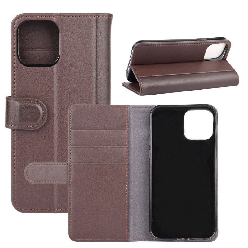 Etui Folio do iPhone 12 Pro Max Obrzeża Premium Skóra