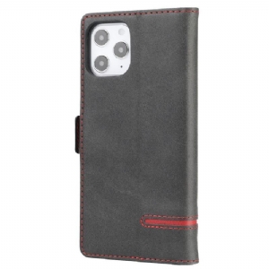 Etui Folio do iPhone 12 Pro Max Obrzeża Styl Biznesowy