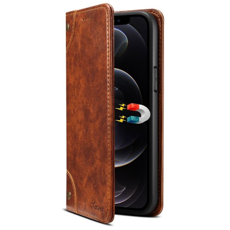 Etui Folio do iPhone 12 Pro Max Skórzany Futerał 055 Series Flip Faux Leather