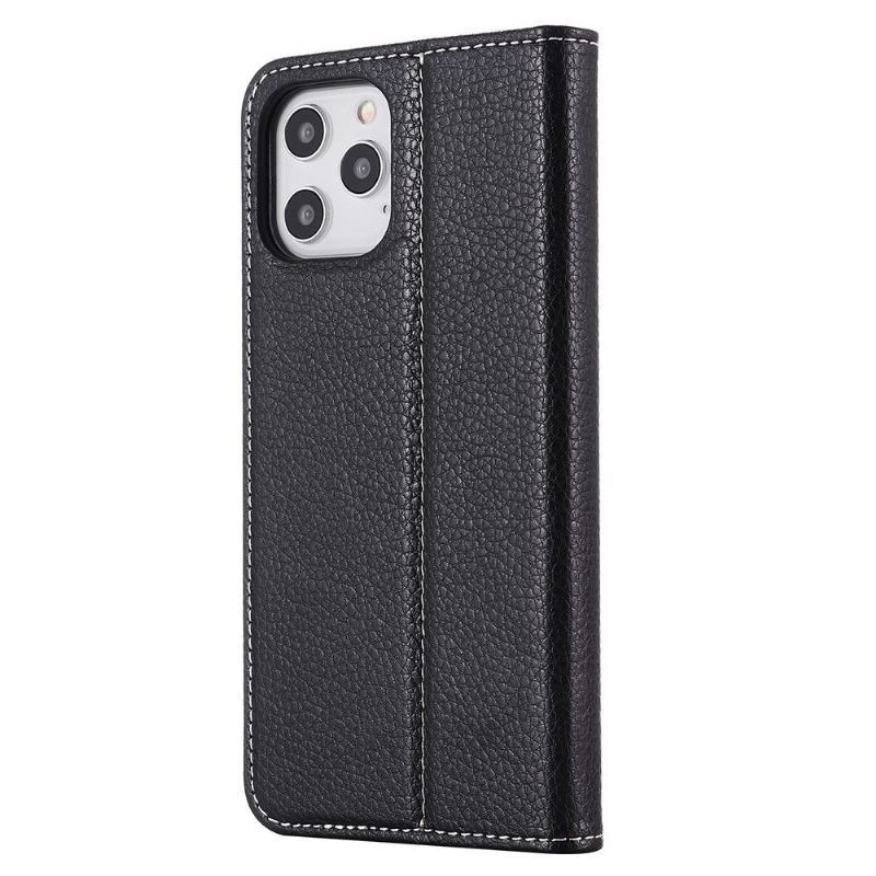 Etui Folio do iPhone 12 Pro Max Teksturowana Skóra Ziarnista