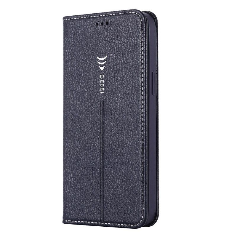 Etui Folio do iPhone 12 Pro Max Teksturowana Skóra Ziarnista