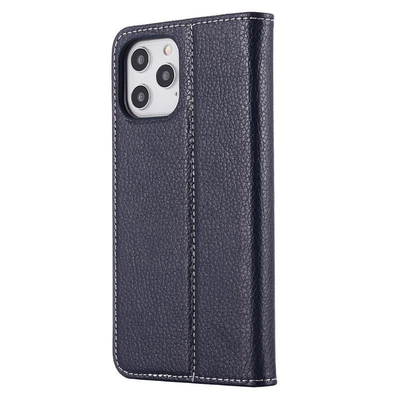 Etui Folio do iPhone 12 Pro Max Teksturowana Skóra Ziarnista