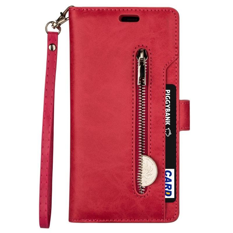 Etui Folio do iPhone 12 Pro Max z Łańcuch Faux Skórzane Etui Na Karty