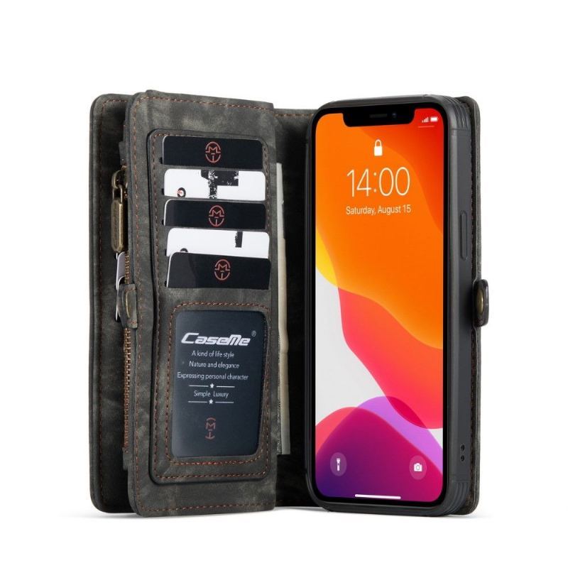 Etui Skórzany Futerał do iPhone 12 Pro Max Anti-fall 2w1