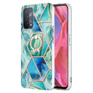 Etui do Oppo A54 5G / A74 5G Marmur Ze Wspornikiem Pierścienia