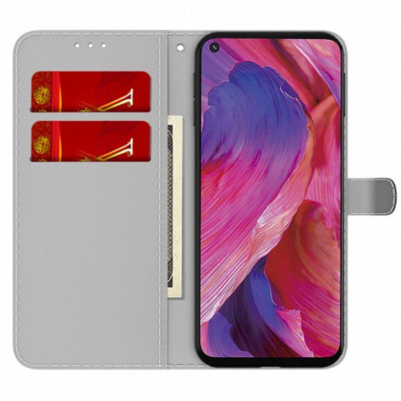 Etui Folio do Oppo A54 5G / A74 5G Abstrakcyjny Wzór