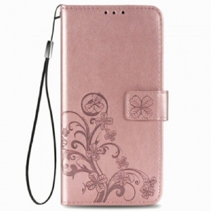 Etui Folio do Oppo A54 5G / A74 5G Czterolistna Koniczyna