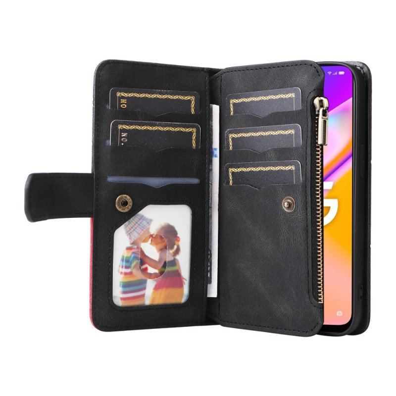 Etui Folio do Oppo A54 5G / A74 5G Dwukolorowa Z Portmonetką