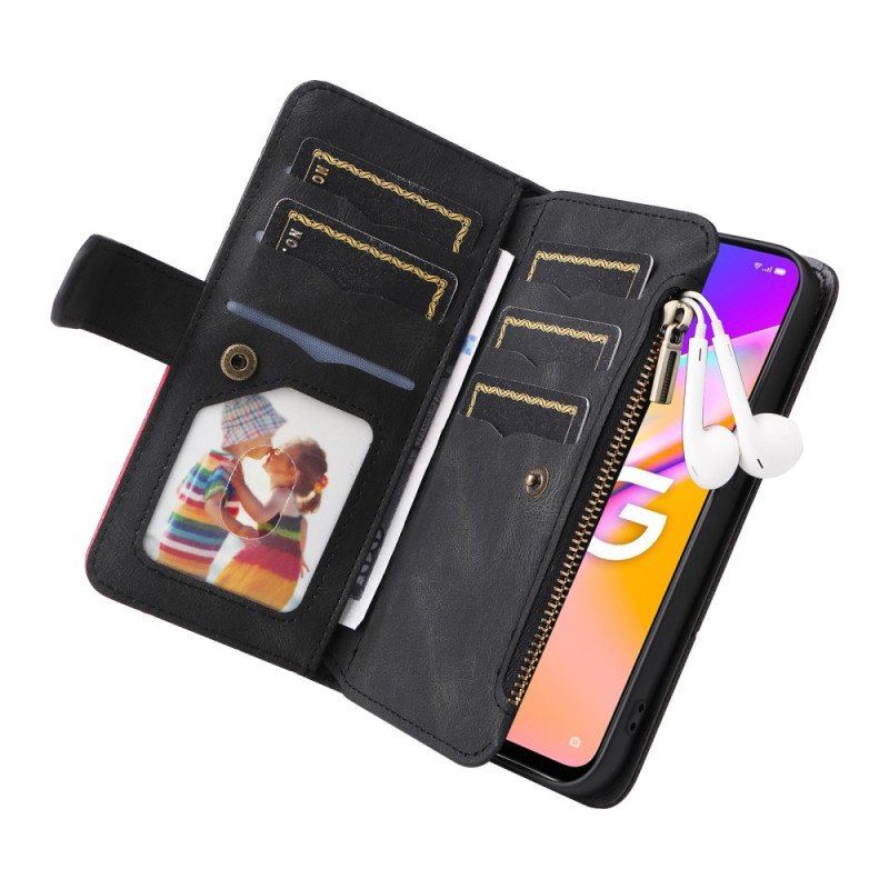 Etui Folio do Oppo A54 5G / A74 5G Dwukolorowa Z Portmonetką