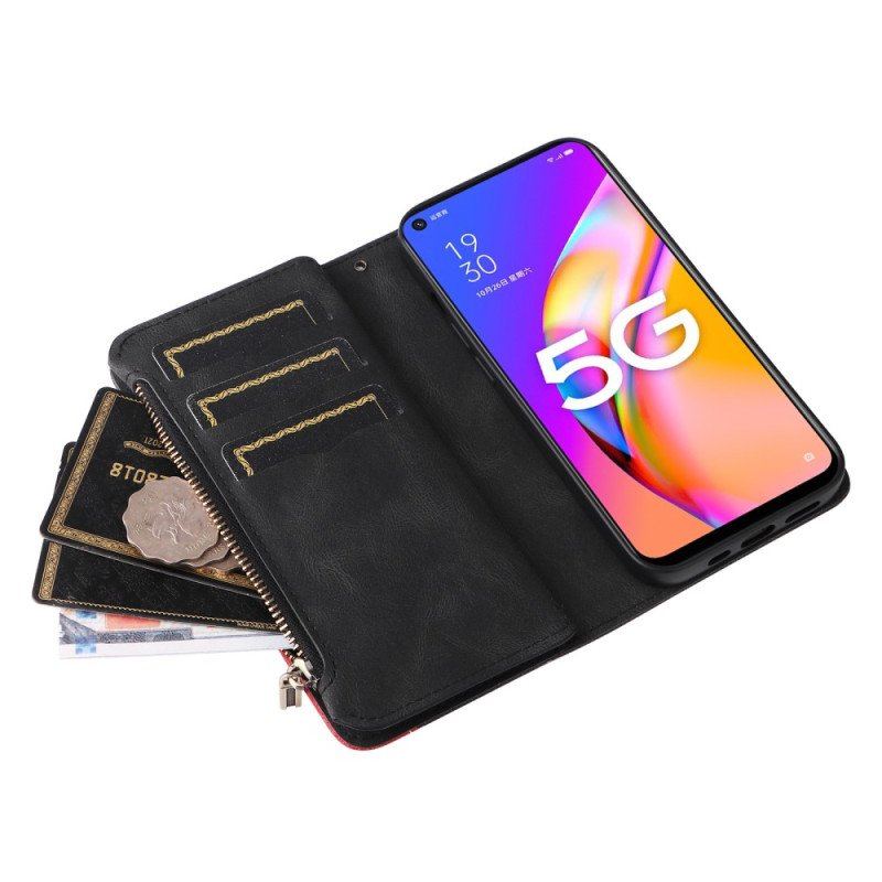 Etui Folio do Oppo A54 5G / A74 5G Dwukolorowa Z Portmonetką