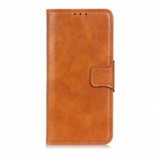 Etui Folio do Oppo A54 5G / A74 5G Dwustronne Zapięcie Z Efektem Skóry