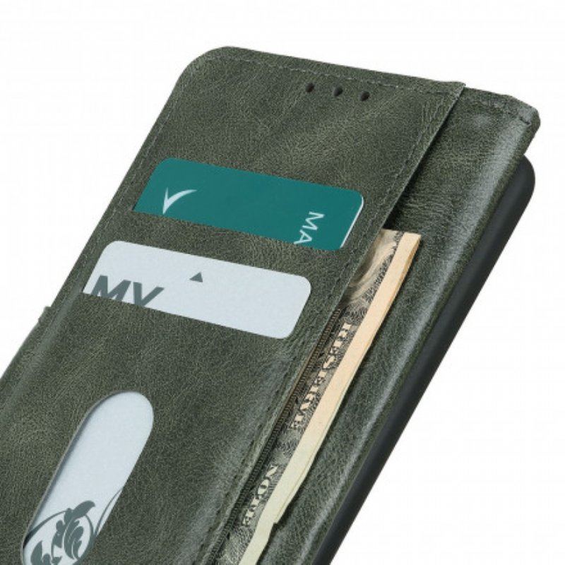 Etui Folio do Oppo A54 5G / A74 5G Dwustronne Zapięcie Z Efektem Skóry