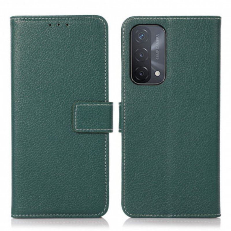 Etui Folio do Oppo A54 5G / A74 5G Tekstura Liczi