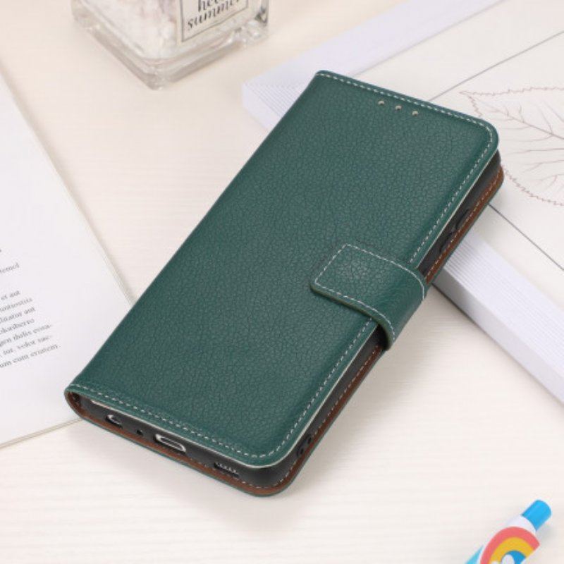 Etui Folio do Oppo A54 5G / A74 5G Tekstura Liczi