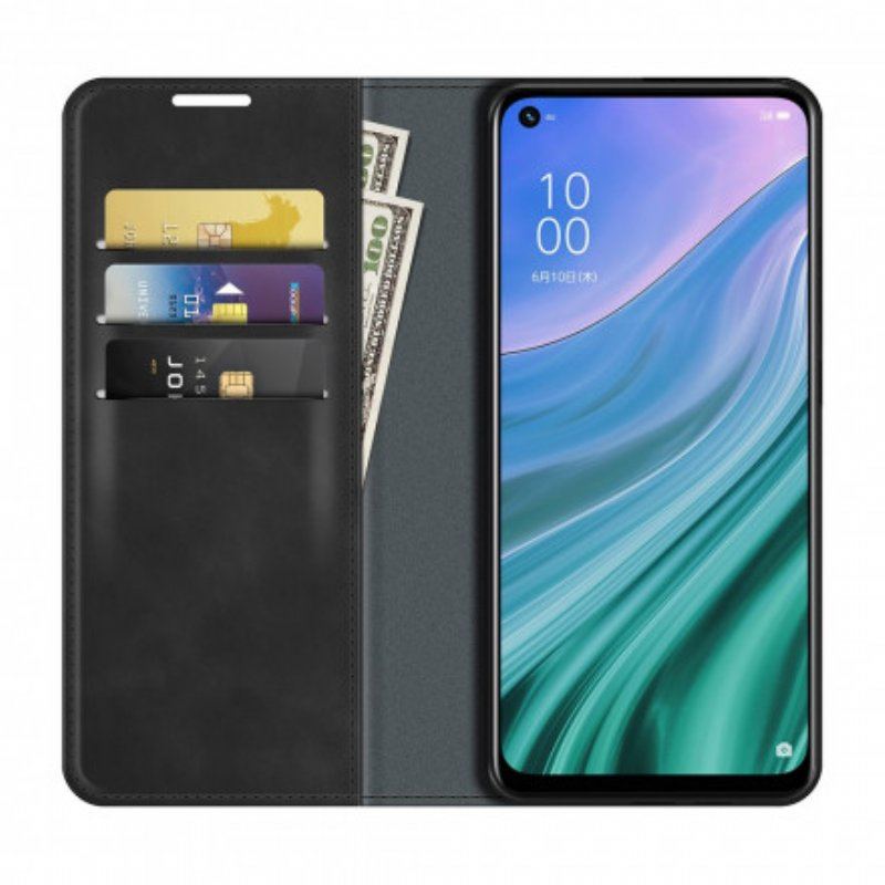 Etui Na Telefon do Oppo A54 5G / A74 5G Etui Folio Dotyk Skóry