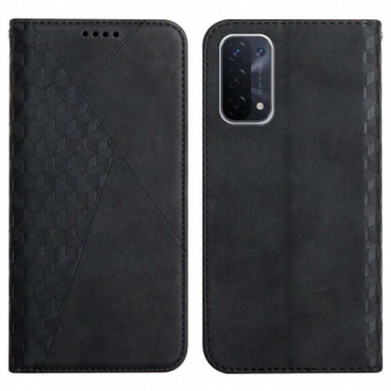 Etui Na Telefon do Oppo A54 5G / A74 5G Etui Folio Dotyk Skóry W Stylu Sześciennym