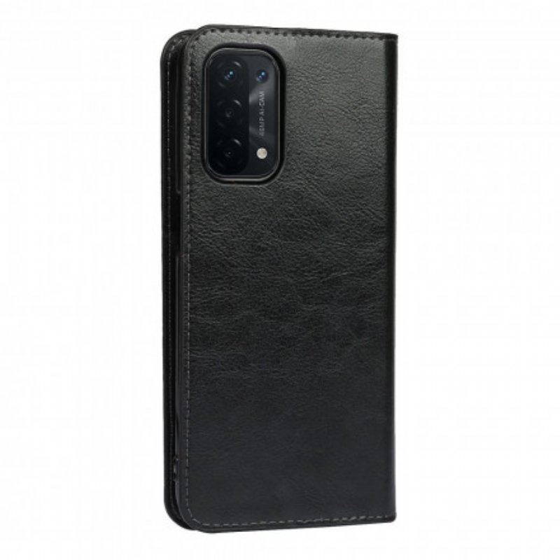 Etui Na Telefon do Oppo A54 5G / A74 5G Etui Folio Prawdziwa Skóra