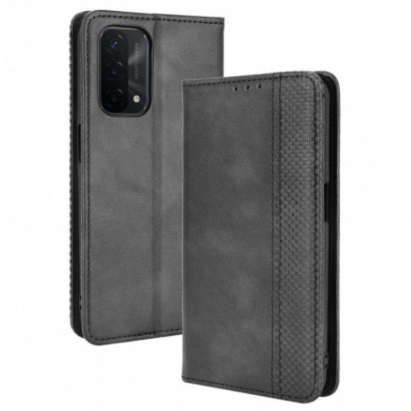 Etui Na Telefon do Oppo A54 5G / A74 5G Etui Folio Stylizowany Efekt Skóry W Stylu Vintage