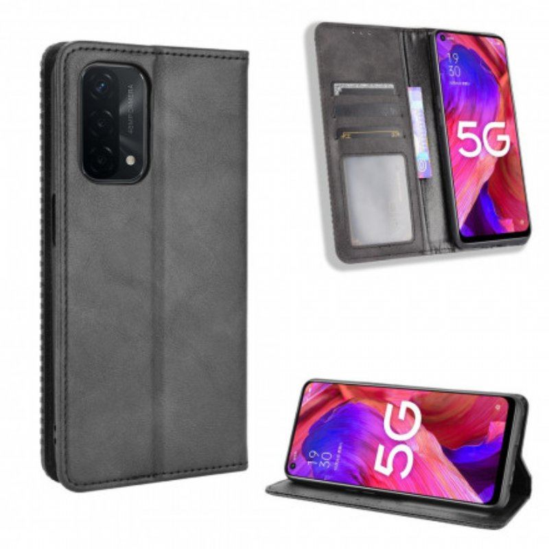 Etui Na Telefon do Oppo A54 5G / A74 5G Etui Folio Stylizowany Efekt Skóry W Stylu Vintage