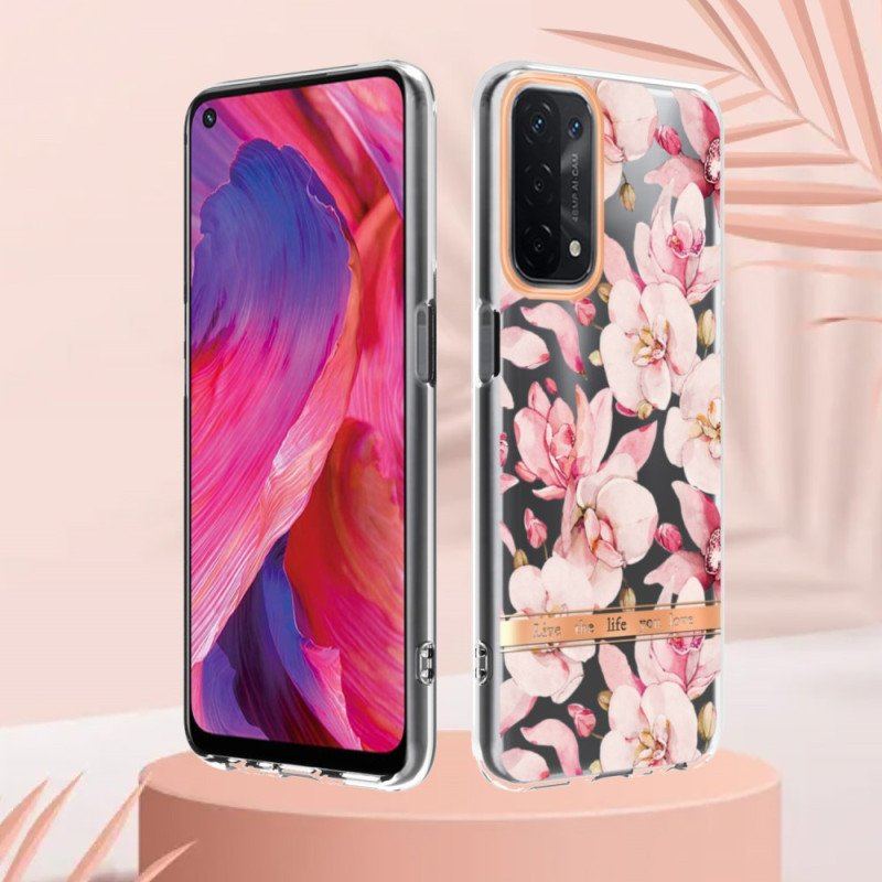 Futerały do Oppo A54 5G / A74 5G Bezszwowy Kwiecisty