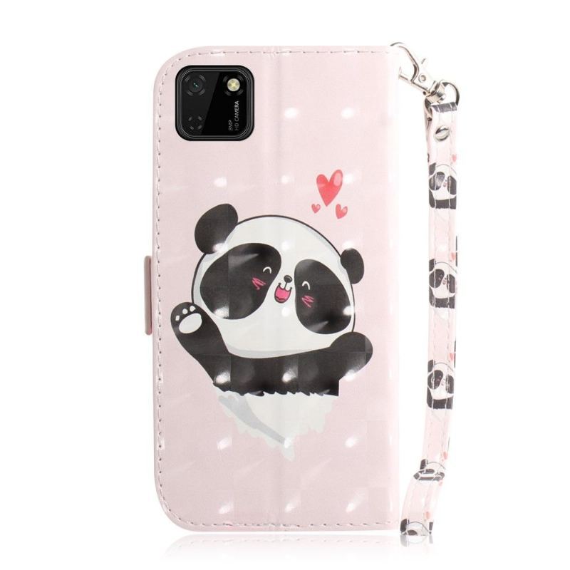 Etui Folio do Huawei Y5p Classic Słodka Panda