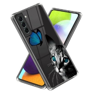 Etui Do Samsung Galaxy S24 Plus 5g Kot I Motyl