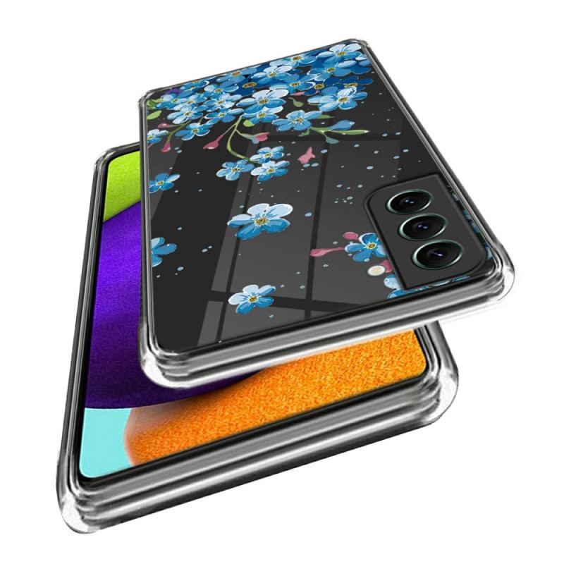 Etui Do Samsung Galaxy S24 Plus 5g Niebieskie Kwiaty