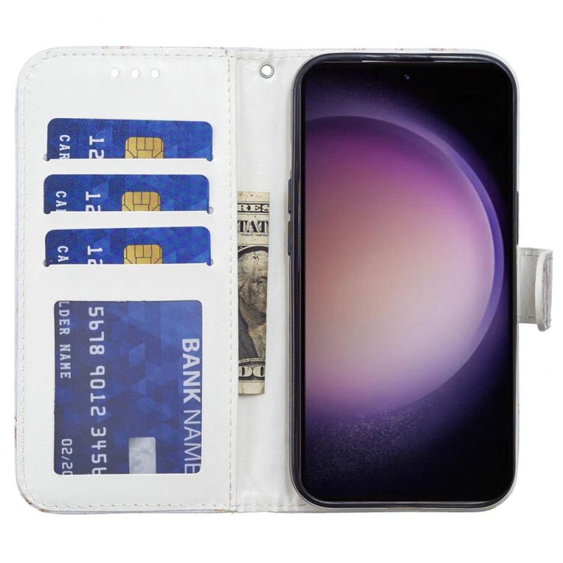 Etui Folio Do Samsung Galaxy S24 Plus 5g Słoneczniki Z Paskiem