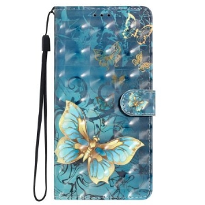 Etui Folio Do Samsung Galaxy S24 Plus 5g Wzór 3d W Kształcie Motyla Z Paskiem