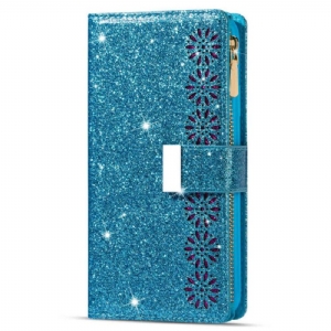 Etui Folio Samsung Galaxy S24 Plus 5g Cekiny Z Paskami Etui Ochronne