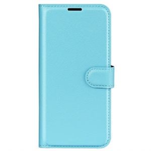 Etui Folio Samsung Galaxy S24 Plus 5g Klasyczna Sztuczna Skóra Litchi Etui Ochronne