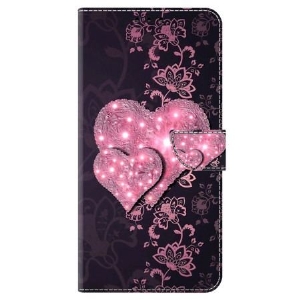 Etui Folio Samsung Galaxy S24 Plus 5g Koronkowe Serca