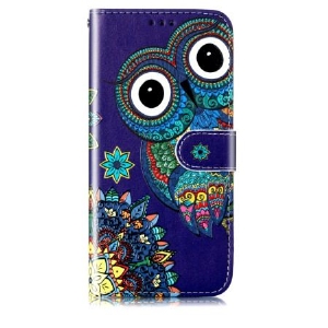 Etui Folio Samsung Galaxy S24 Plus 5g Niebieska Sowa Z Paskiem