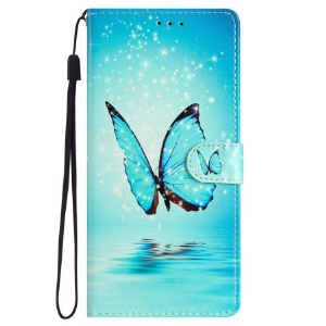 Etui Folio Samsung Galaxy S24 Plus 5g Niebieski Motyl W Locie Z Paskiem