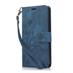 Etui Folio Samsung Galaxy S24 Plus 5g Orchidee I Motyle Z Paskiem