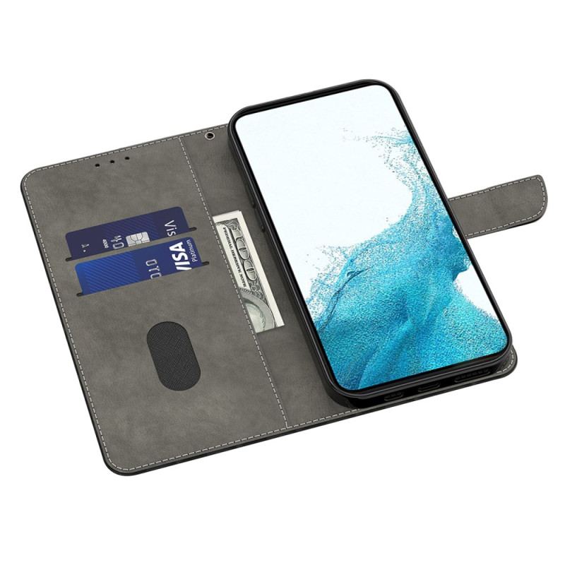 Etui Folio Samsung Galaxy S24 Plus 5g Różowy I Złoty Motyl