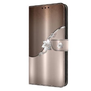 Etui Folio Samsung Galaxy S24 Plus 5g Srebrny Kwiat Etui Ochronne