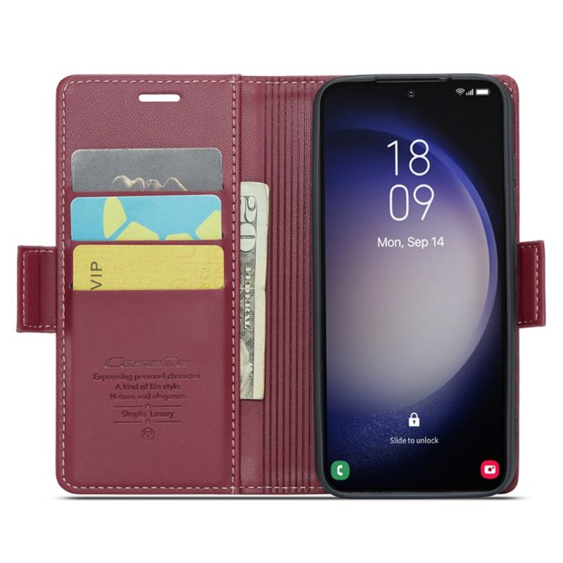 Skórzany Futerał Samsung Galaxy S24 Plus 5g Etui Na Telefon Z Blokowaniem Rfid Caseme