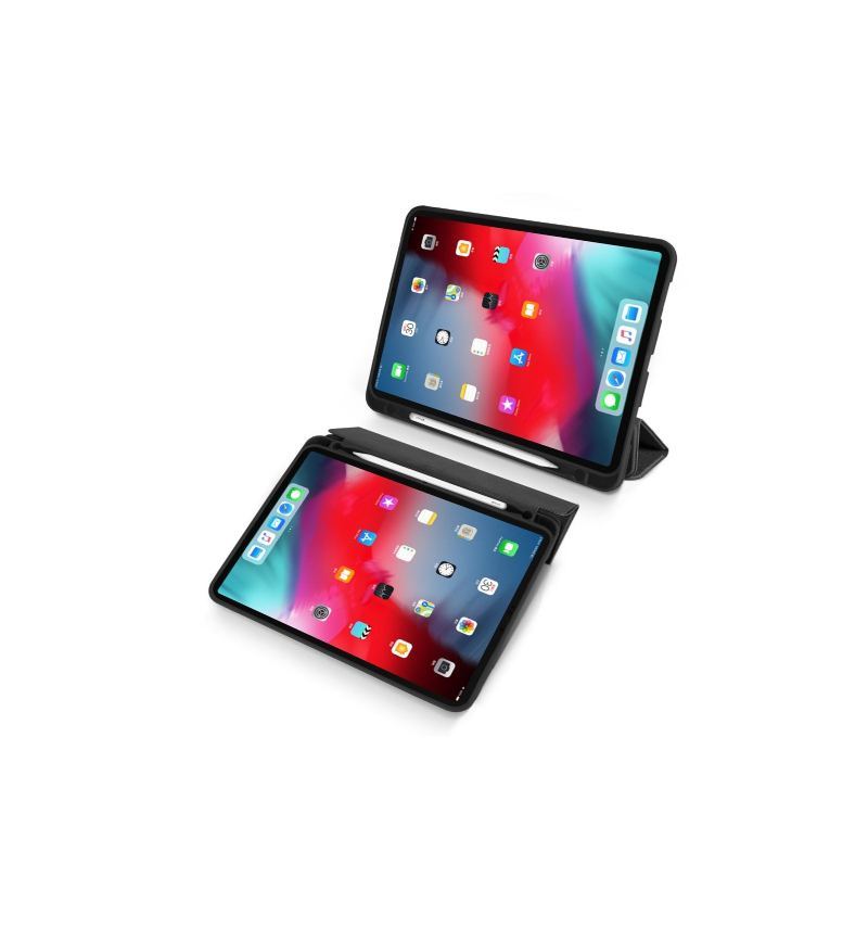 iPad Pro 12.9 2018 - Etui Z Efektem Płóciennym Premium I Gniazdo Na Długopis