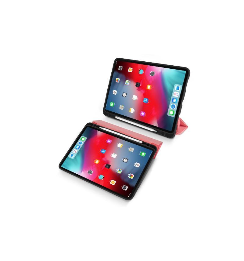 iPad Pro 12.9 2018 - Etui Z Efektem Płóciennym Premium I Gniazdo Na Długopis