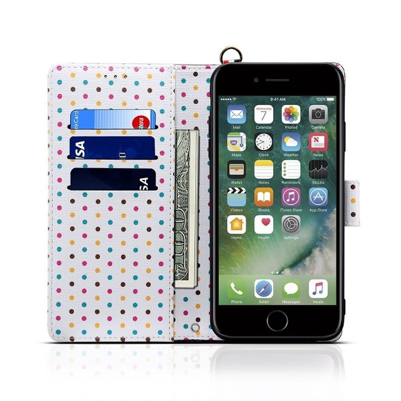 Etui do iPhone 8 Plus / 7 Plus Anti-fall Vintage Wzory W Kropki