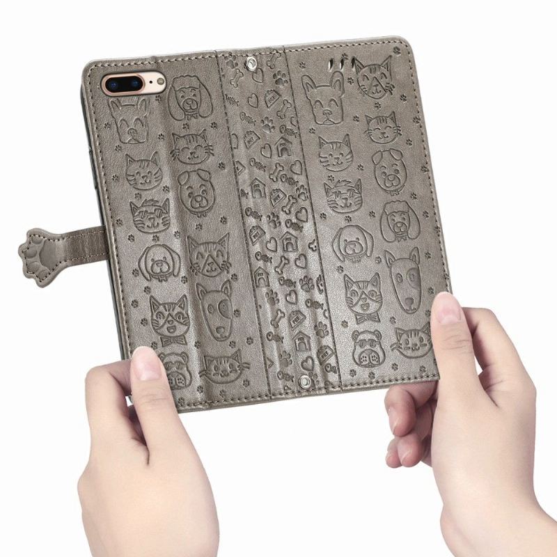 Etui Folio do iPhone 8 Plus / 7 Plus Emboss Zwierząt