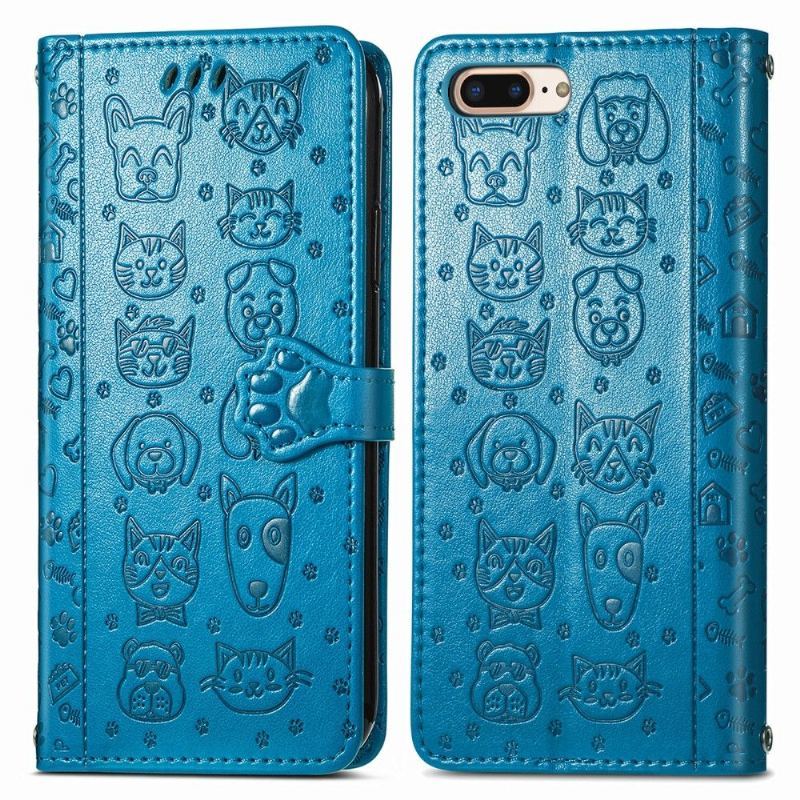 Etui Folio do iPhone 8 Plus / 7 Plus Emboss Zwierząt