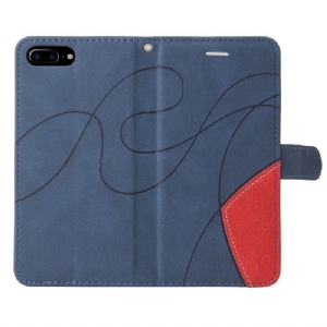 Etui Folio do iPhone 8 Plus / 7 Plus Obrzeża Bicolor Artystyczny