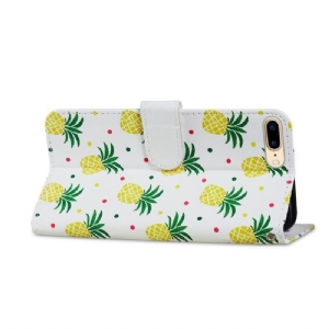 Skórzany Futerał do iPhone 8 Plus / 7 Plus Ananas