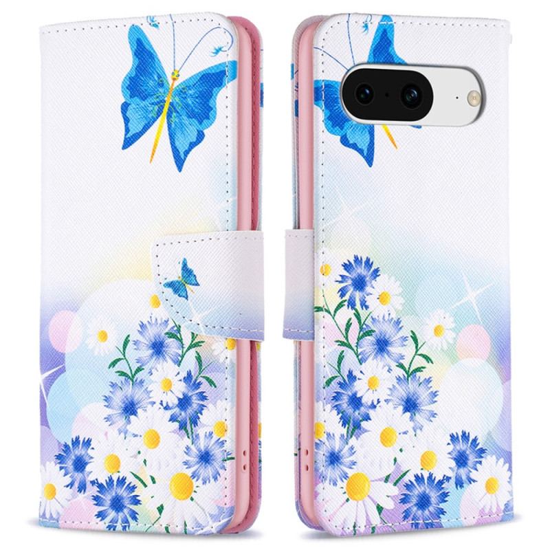 Etui Folio Do Google Pixel 8 Akwarela Motyle