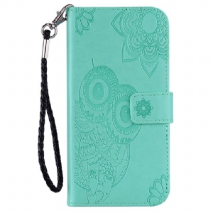 Etui Folio Do Google Pixel 8 Mandala I Smycz W Kształcie Sowy