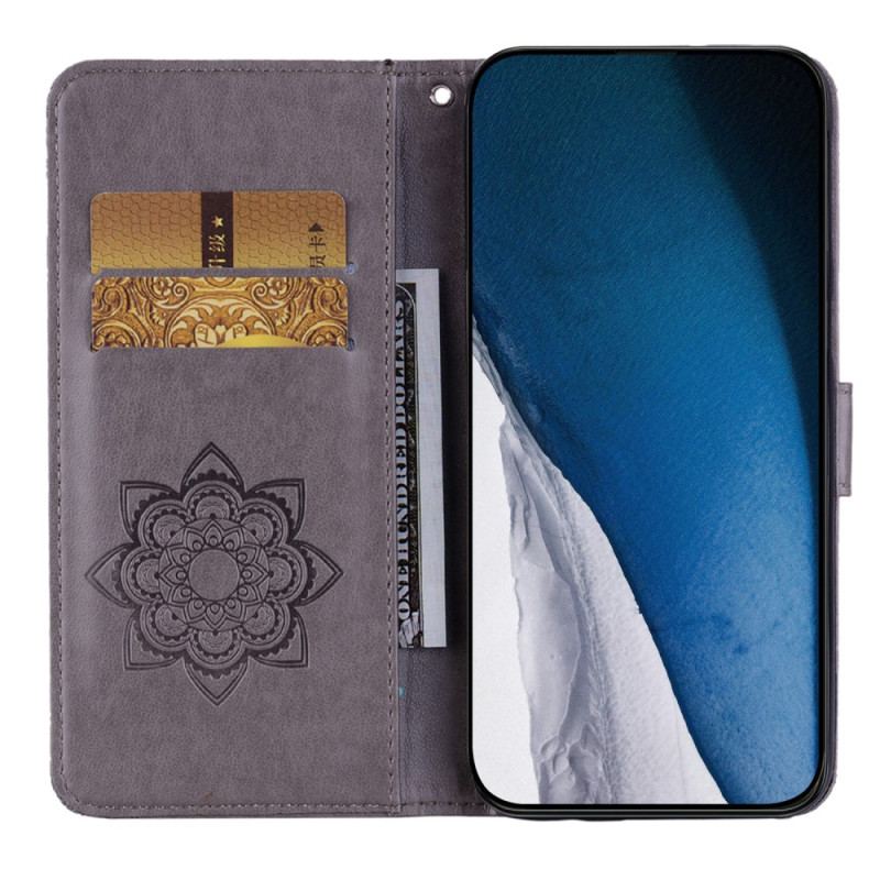 Etui Folio Do Google Pixel 8 Mandala I Smycz W Kształcie Sowy