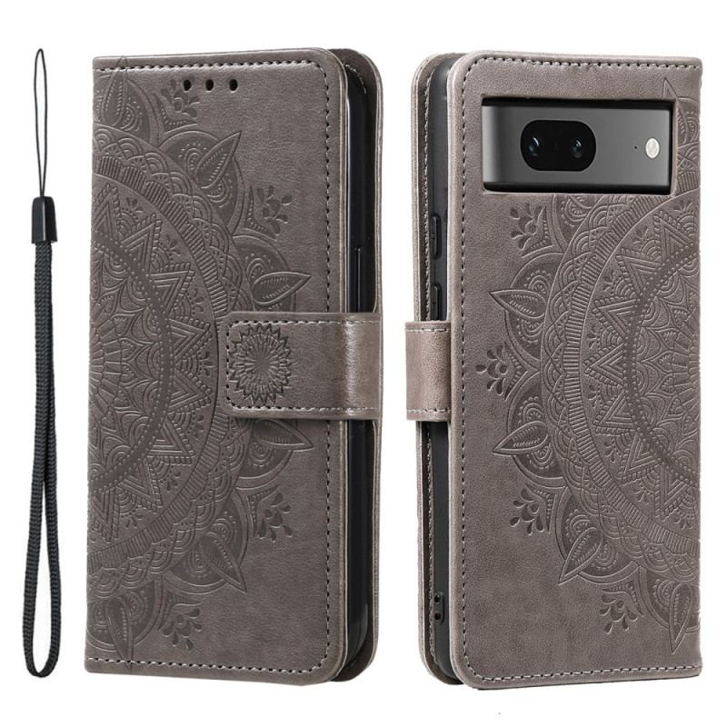 Etui Folio Do Google Pixel 8 Mandala Z Paskiem