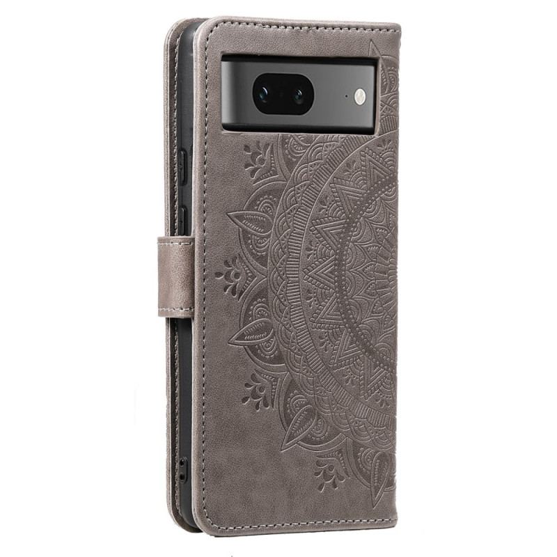 Etui Folio Do Google Pixel 8 Mandala Z Paskiem